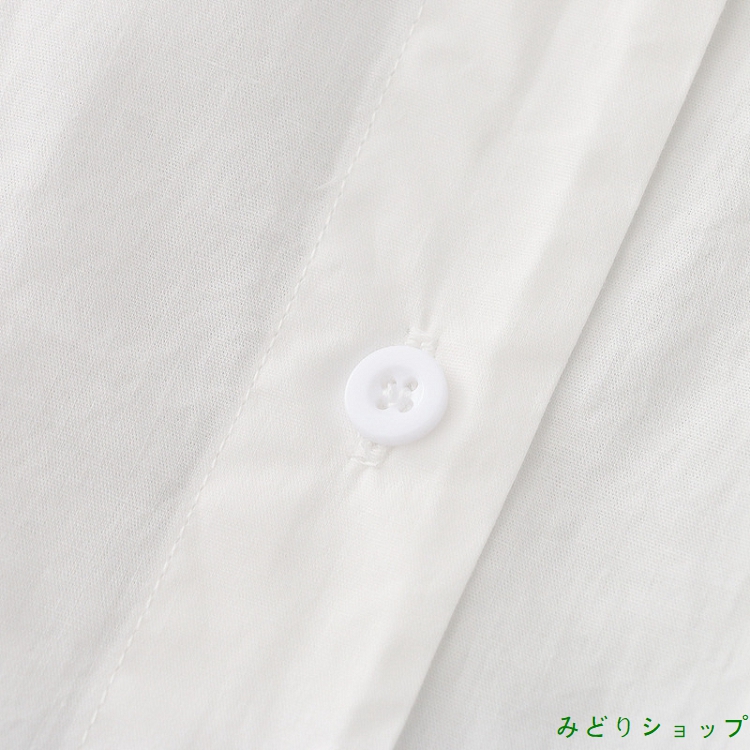 シャツ ブラウス ホワイト 白 魚 長袖 レディース 森ガール 