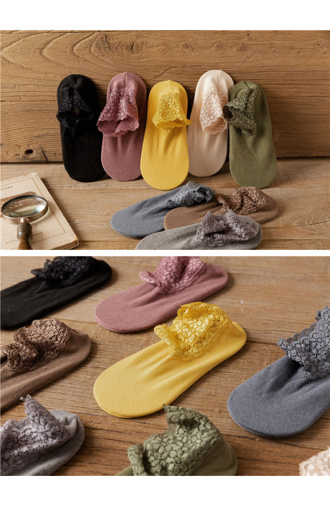 送料無料 レースソックス レディース ソックス 靴下 滑り止め ショートソックス アンクレットソックス 女性 フロアソックス 花柄レース ルームソックス 