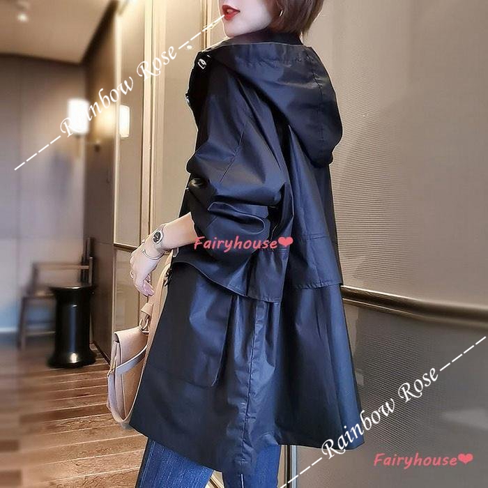 トレンチコート レディース ミディアム丈ジャケット 春コート ゆったりアウター オシャレ大きいサイズ 30代40代50代 韓国風 秋服 バーカー 