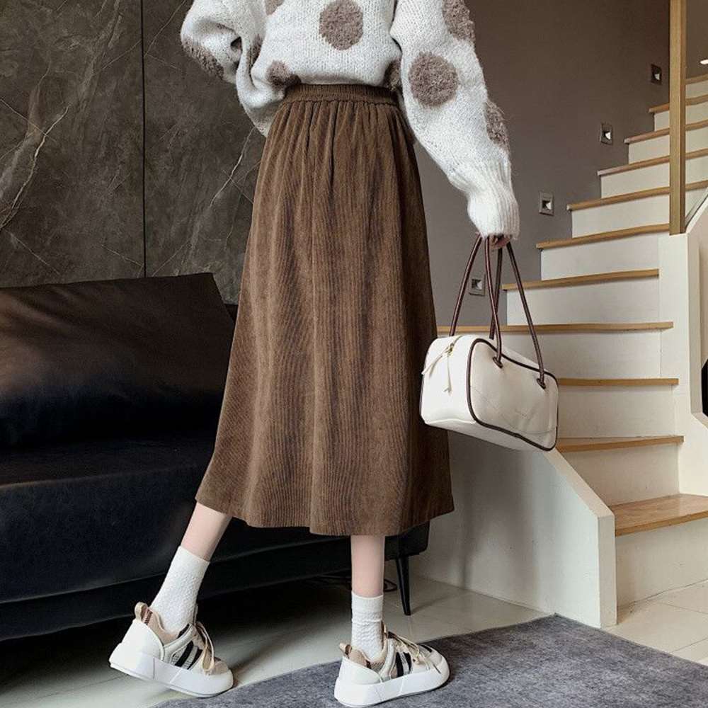 コーデュロイ スカート フ  