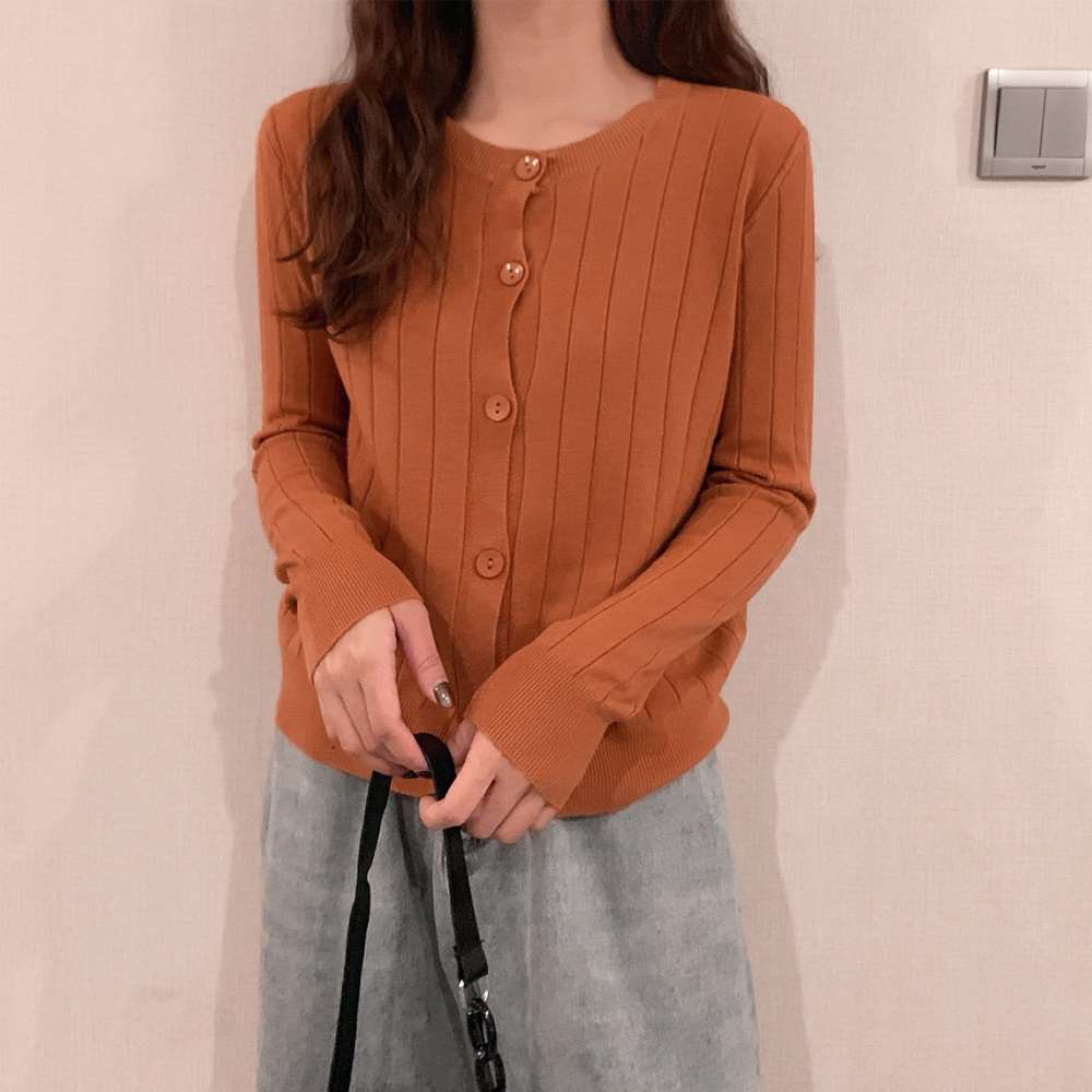 ニット カーディガン リブニット 羽織り  