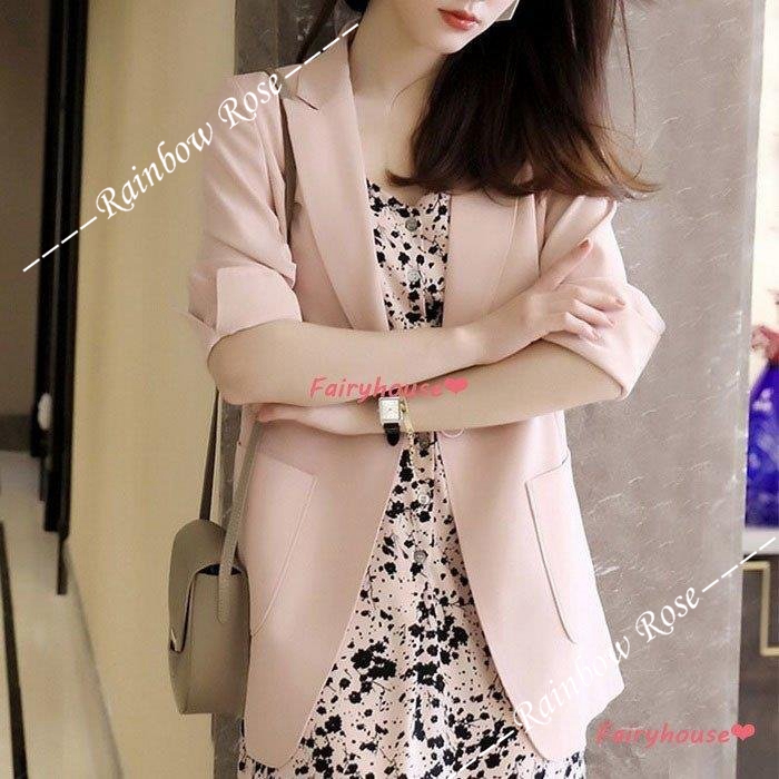 ブレザー スーツ 春夏 レディース 40代 七分袖テーラードジャケット 韓国風 30代50代 春コート 黒ブレザー オフィスアウター カジュアル 通勤 オシャレスーツ 