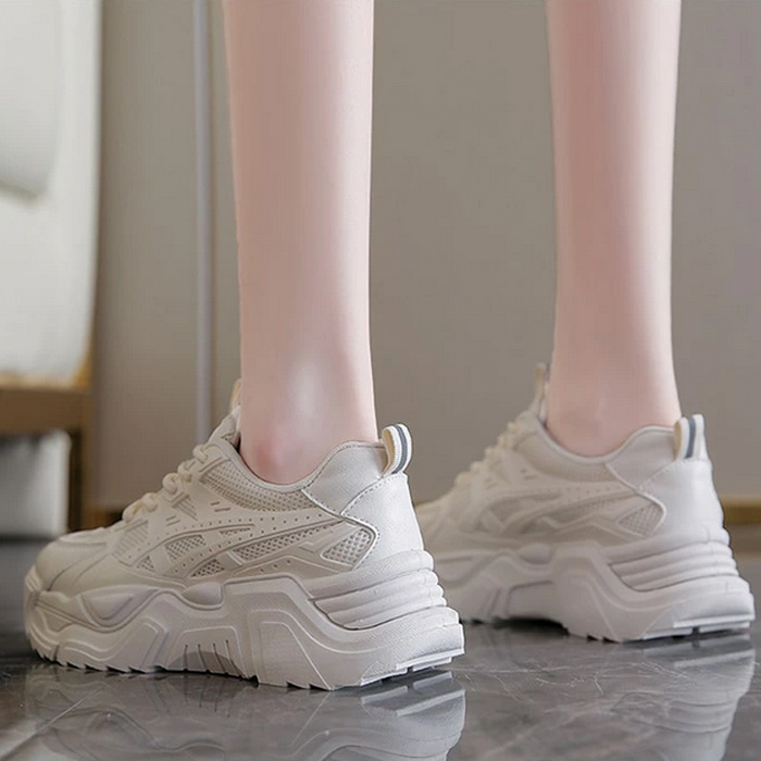 HK-1617 厚底 スニーカー レディース 黒 軽量 20代 歩きやすい エスエヌスタイル 厚底女子 おしゃれ 送料無料 子供 40代 30代 厚底靴 かわいい 