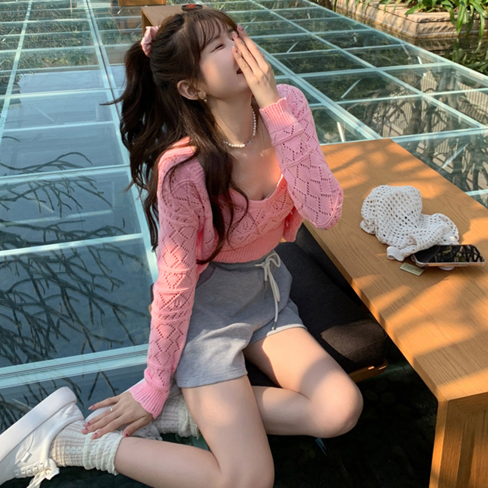 ニットカーディガンキャミソール2点セット  