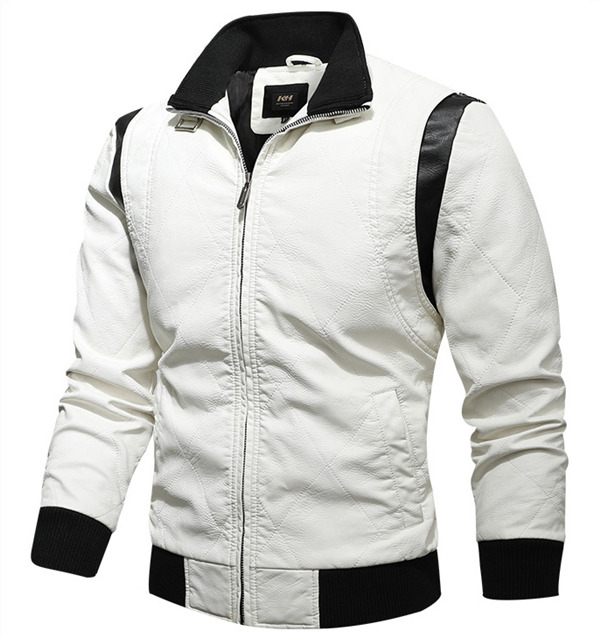 革ジャン メンズ レザージャケット 欧米風 フード付き 大きいサイズ 無地 バイクウエア アウター 紳士 ライダースジャケット カジュアル 