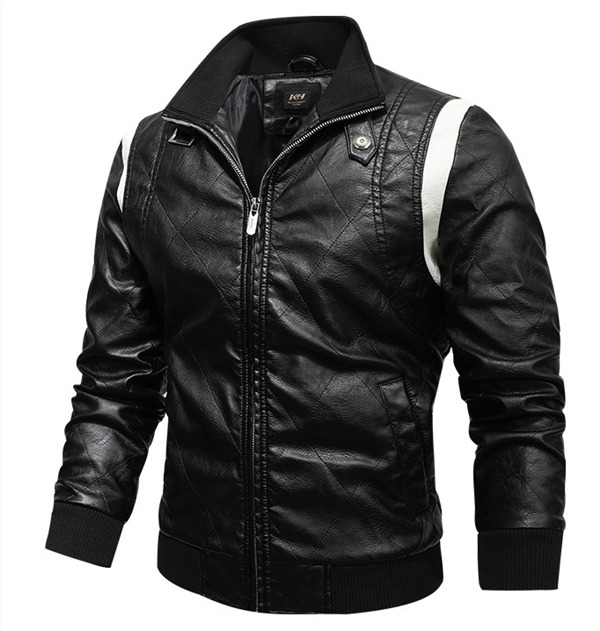 革ジャン メンズ レザージャケット 欧米風 フード付き 大きいサイズ 無地 バイクウエア アウター 紳士 ライダースジャケット カジュアル 