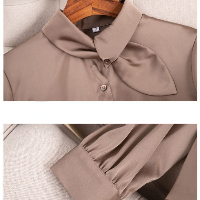 レディース シャツ ママシャツ エレ穏やかな3色選び トップス Vネック 袖 長 カジュアル風 ブラウス 着痩 春夏 きれいめ オシャレ 