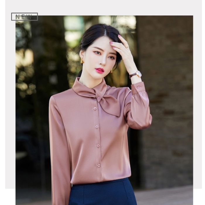 レディース シャツ ママシャツ エレ穏やかな3色選び トップス Vネック 袖 長 カジュアル風 ブラウス 着痩 春夏 きれいめ オシャレ 