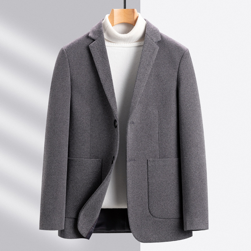 新品 秋服 ジャケット メンズ長袖 秋冬新作メンズウールスーツウールハンサムシングルスーツジャケットビジネス紳士カジュアルスーツ 20代 30代 40代 