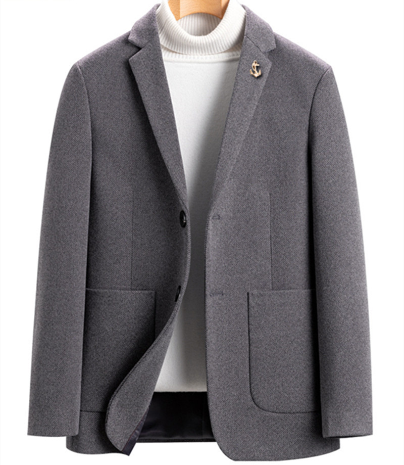 新品 秋服 ジャケット メンズ長袖 秋冬新作メンズウールスーツウールハンサムシングルスーツジャケットビジネス紳士カジュアルスーツ 20代 30代 40代 