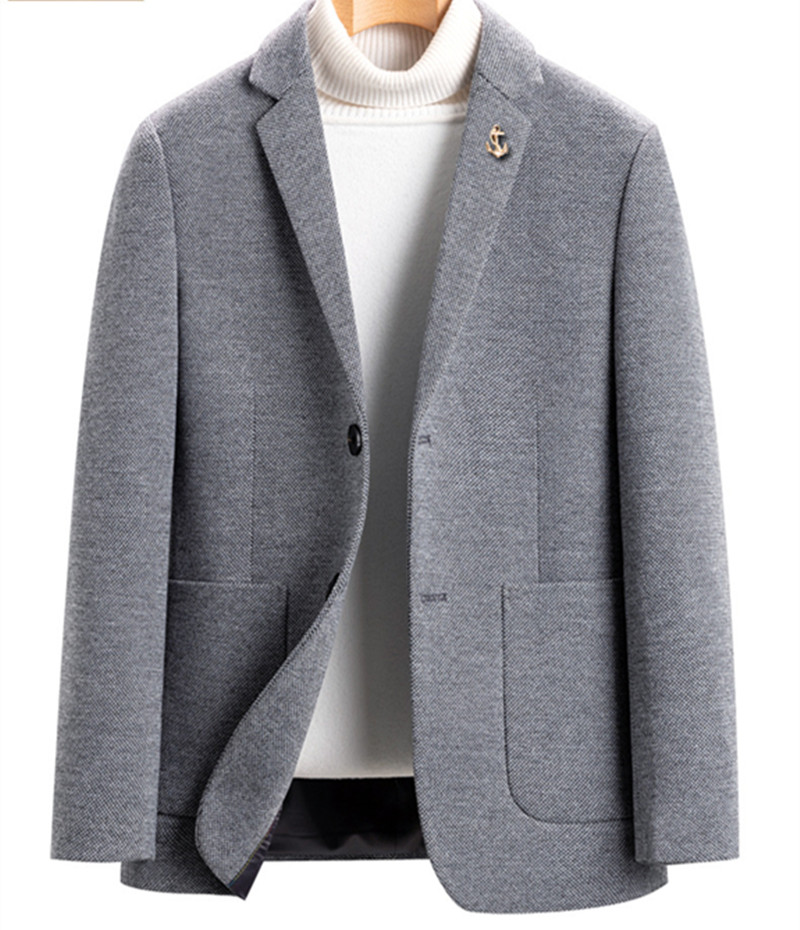 新品 秋服 ジャケット メンズ長袖 秋冬新作メンズウールスーツウールハンサムシングルスーツジャケットビジネス紳士カジュアルスーツ 20代 30代 40代 