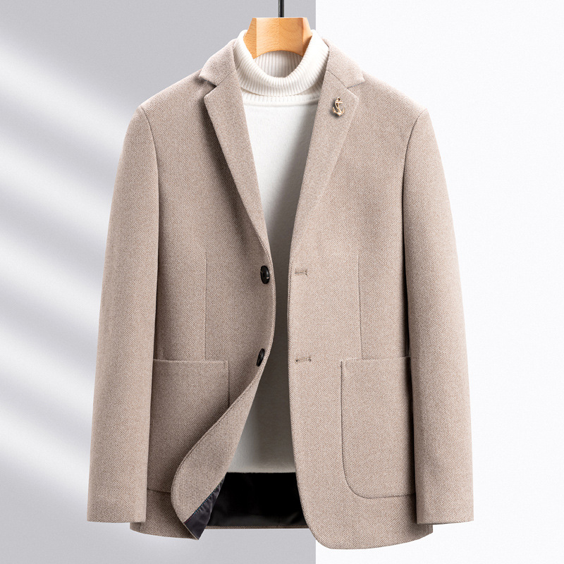 新品 秋服 ジャケット メンズ長袖 秋冬新作メンズウールスーツウールハンサムシングルスーツジャケットビジネス紳士カジュアルスーツ 20代 30代 40代 
