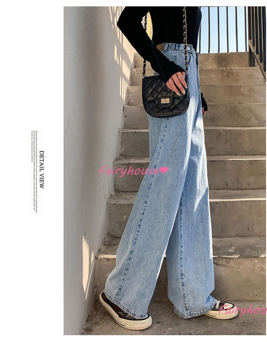ジーンズ レディース デニムパンツ ストレート ジーパン ワイドパンツ ウエスト オシャレ30代 ゆったり着痩せ 春夏 ズボン ロングデニムワイドパンツ 秋冬 