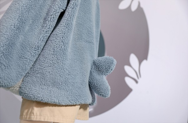 サメ もこもこ レディース 冬 部屋着 ボア 厚手 誕生日 長袖 コート プルオーバー トップス アウター 男女兼用 ゆったり 普段着 