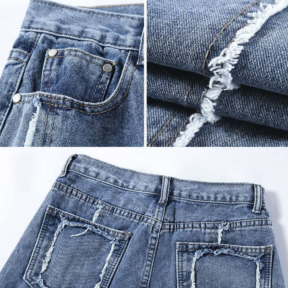 デニム ワイド パンツ ハイウエスト 脚長  