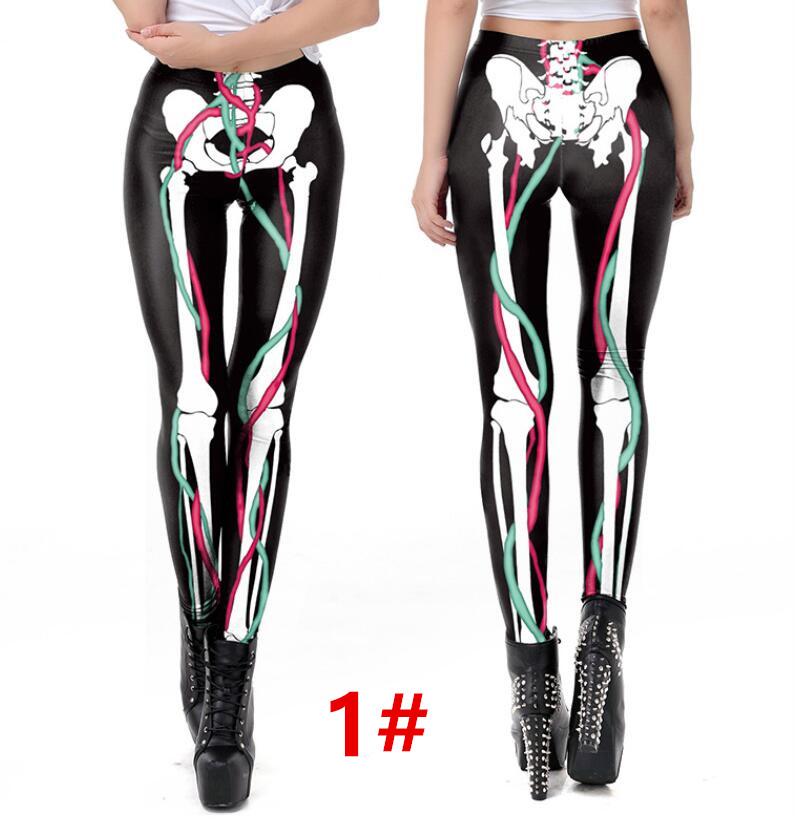 ハロウィンヨガパンツ ヒップアップ トレーニング フィットネス エアロビクス ズボン エアロビクスウェア ダンス衣装 美脚 ズボン ランニングウェア 