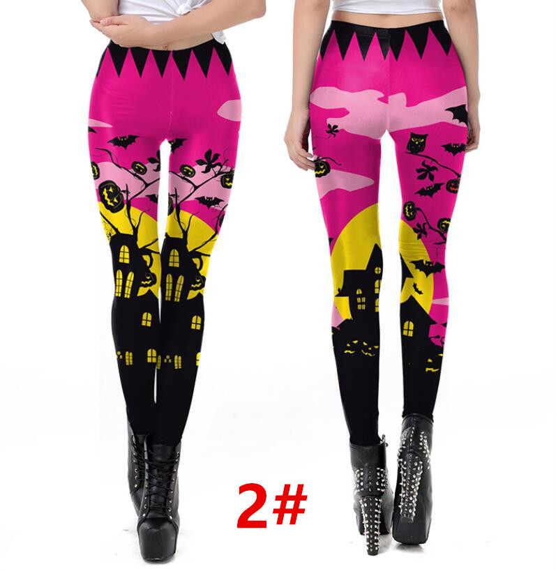 ハロウィンヨガパンツ ヒップアップ トレーニング フィットネス エアロビクス ズボン エアロビクスウェア ダンス衣装 美脚 ズボン ランニングウェア 