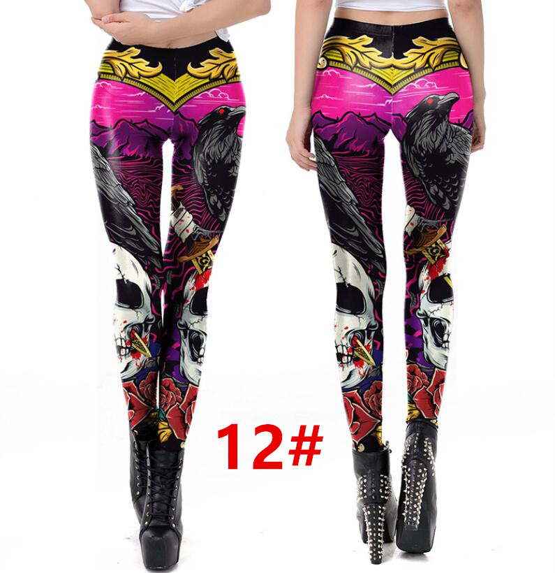 ハロウィンヨガパンツ ヒップアップ トレーニング フィットネス エアロビクス ズボン エアロビクスウェア ダンス衣装 美脚 ズボン ランニングウェア 
