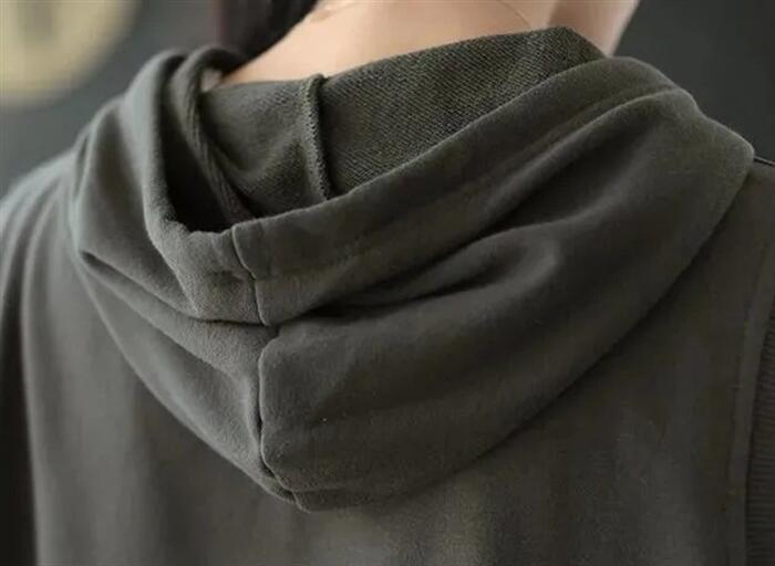 部分短納期！レディース ノースリーブ フード付き ベスト プルオーバー ポケット付き カジュアル ゆったり レイヤード お洒落 重ね着 トップス 薄手 