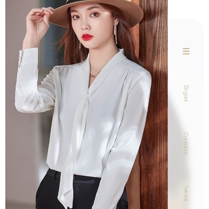 レディース シャツ トップス Vネック カッコイイブラウス 春夏 きれいめ オシャレ 着痩 カジュアル風 
