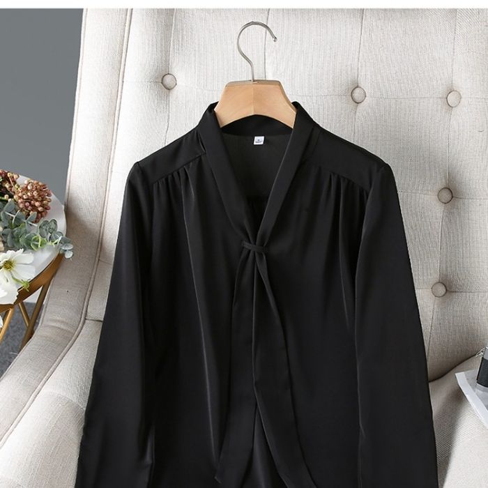 レディース シャツ トップス Vネック カッコイイブラウス 春夏 きれいめ オシャレ 着痩 カジュアル風 