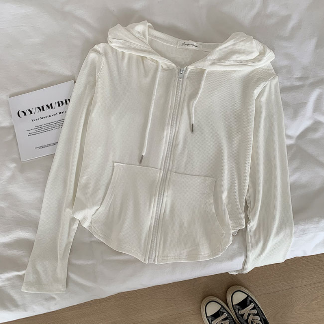 送料無料 レディース ジップアップ 前開き カジュアル トップス サマー冷房対策 夏 ジャケット 長袖 フード付き 不規則裾 秋 春 