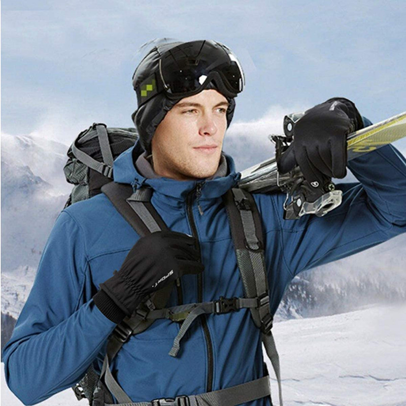 。 スキー アウトドローブ 防寒手袋 タッチパネル対応 滑り止め 自転車 メンズ 裏起毛 中綿 防水 保温 作業  除雪 