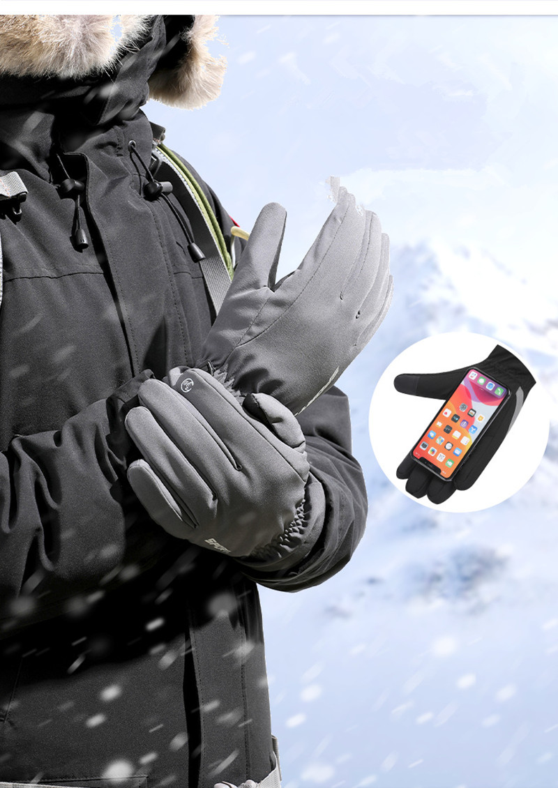 。 スキー アウトドローブ 防寒手袋 タッチパネル対応 滑り止め 自転車 メンズ 裏起毛 中綿 防水 保温 作業  除雪 