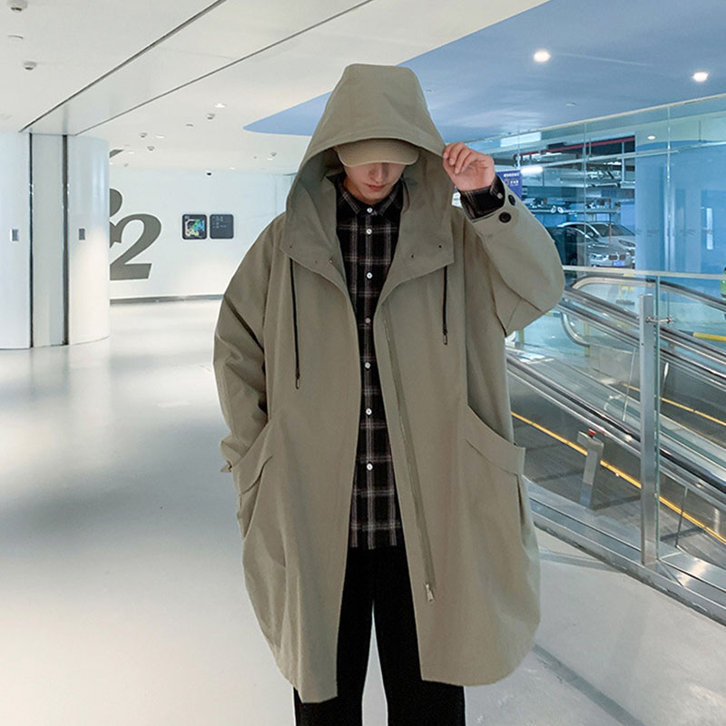 トレンチコート メンズ ロング丈ジャケット 無地 コート 春秋服 カッコイイ韓国風ライトアウター ビジネスコート 通勤 薄手 ゆったりアウター 