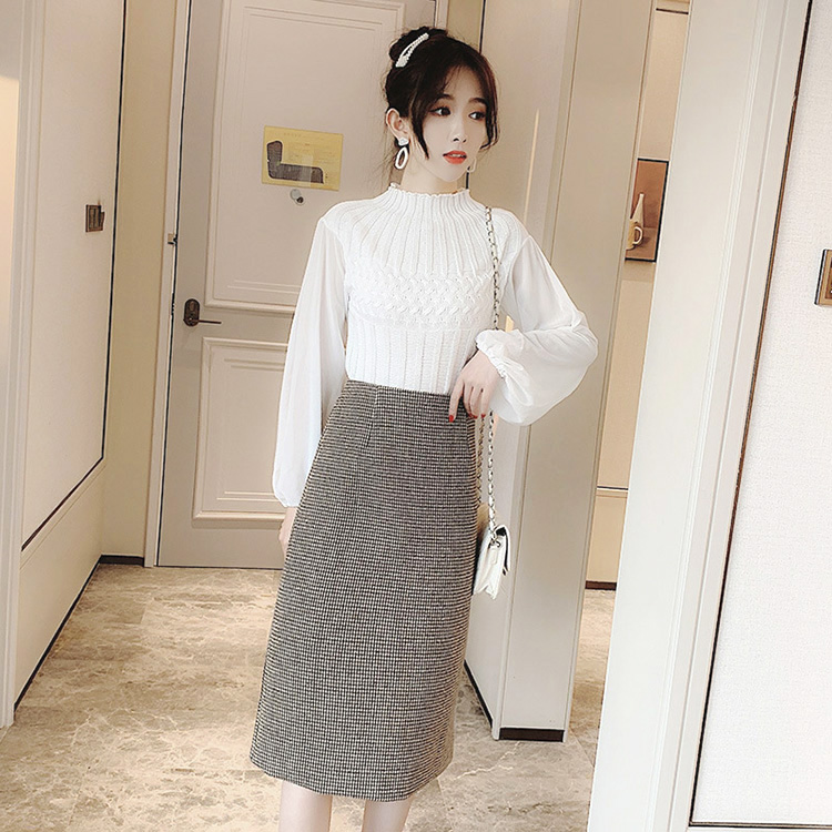 スカート 膝丈 秋冬 タイトスカート チェック柄スカート レディース 着痩せ 50代 40代 ロング丈スリットスカートハイウェストボ大人 通勤OL オシャレ30代 