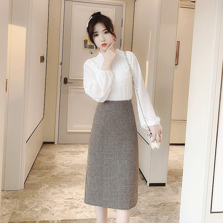 スカート 膝丈 秋冬 タイトスカート チェック柄スカート レディース 着痩せ 50代 40代 ロング丈スリットスカートハイウェストボ大人 通勤OL オシャレ30代 