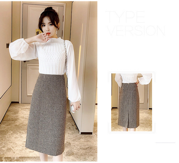 スカート 膝丈 秋冬 タイトスカート チェック柄スカート レディース 着痩せ 50代 40代 ロング丈スリットスカートハイウェストボ大人 通勤OL オシャレ30代 