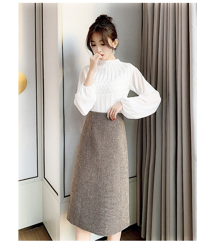 スカート 膝丈 秋冬 タイトスカート チェック柄スカート レディース 着痩せ 50代 40代 ロング丈スリットスカートハイウェストボ大人 通勤OL オシャレ30代 