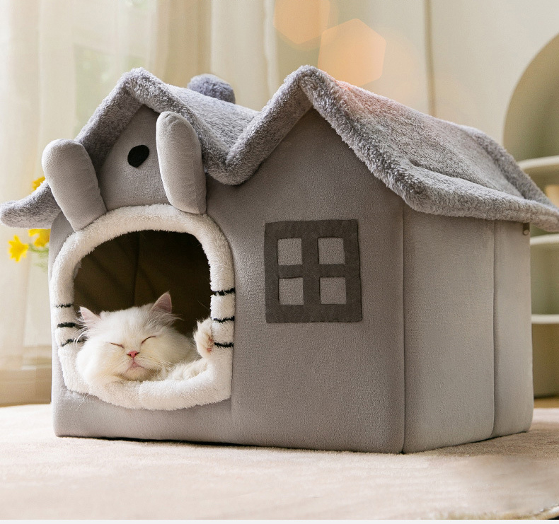 ペットハウス 犬ハウス 猫ハウス ペットベッド 猫ベッド 冬用 折りたたみ 暖かい HOUSE PET 秋 冬 ドーム型 春 おしゃれ ふわふわ 洗える ベッド 犬ベッド 