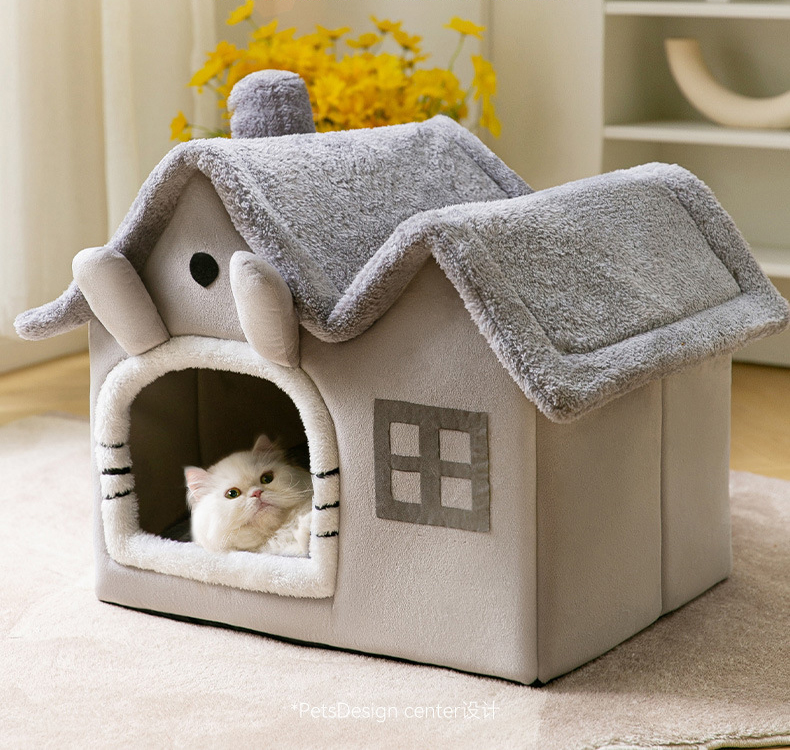 ペットハウス 犬ハウス 猫ハウス ペットベッド 猫ベッド 冬用 折りたたみ 暖かい HOUSE PET 秋 冬 ドーム型 春 おしゃれ ふわふわ 洗える ベッド 犬ベッド 
