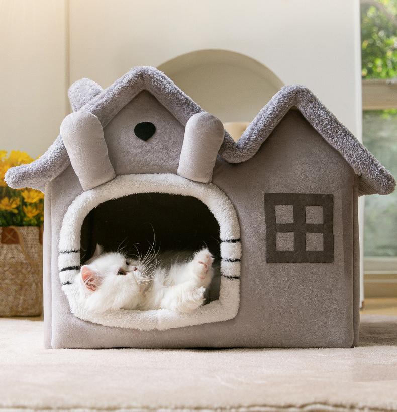 ペットハウス 犬ハウス 猫ハウス ペットベッド 猫ベッド 冬用 折りたたみ 暖かい HOUSE PET 秋 冬 ドーム型 春 おしゃれ ふわふわ 洗える ベッド 犬ベッド 