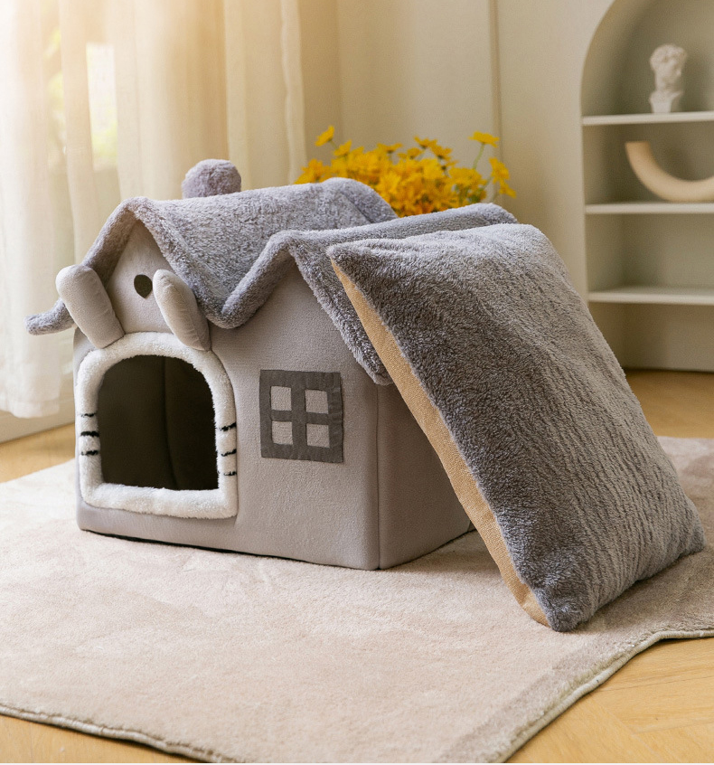 ペットハウス 犬ハウス 猫ハウス ペットベッド 猫ベッド 冬用 折りたたみ 暖かい HOUSE PET 秋 冬 ドーム型 春 おしゃれ ふわふわ 洗える ベッド 犬ベッド 