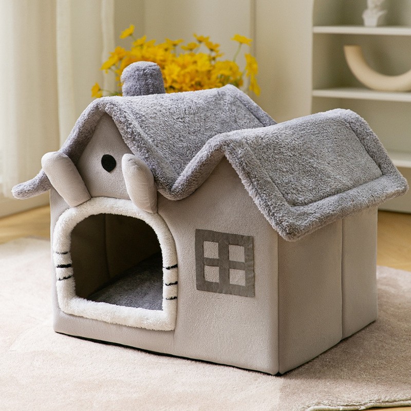 ペットハウス 犬ハウス 猫ハウス ペットベッド 猫ベッド 冬用 折りたたみ 暖かい HOUSE PET 秋 冬 ドーム型 春 おしゃれ ふわふわ 洗える ベッド 犬ベッド 