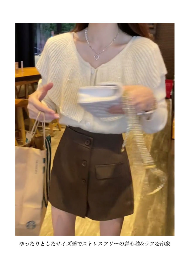 送料無料 ニットカーディガン レディース 秋 厚手ニット カーディガン ワイドカーデ ボタンカーディガン コーディガン レトロ トップス 長袖 春 