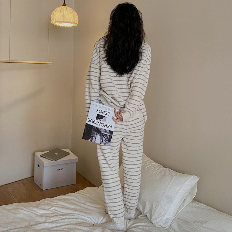 パジャマ レディース もこもこ ルームウェア 上下セット 秋冬 ママ レディース ポイント消化 マタニティ 部屋着 