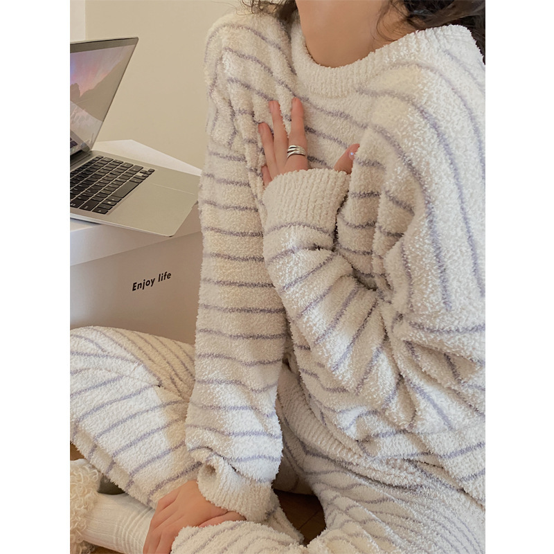 パジャマ レディース もこもこ ルームウェア 上下セット 秋冬 ママ レディース ポイント消化 マタニティ 部屋着 