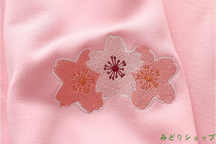 裏起毛 裏ボア さくら 桜 フリンジ 長袖 森ガール レディース 