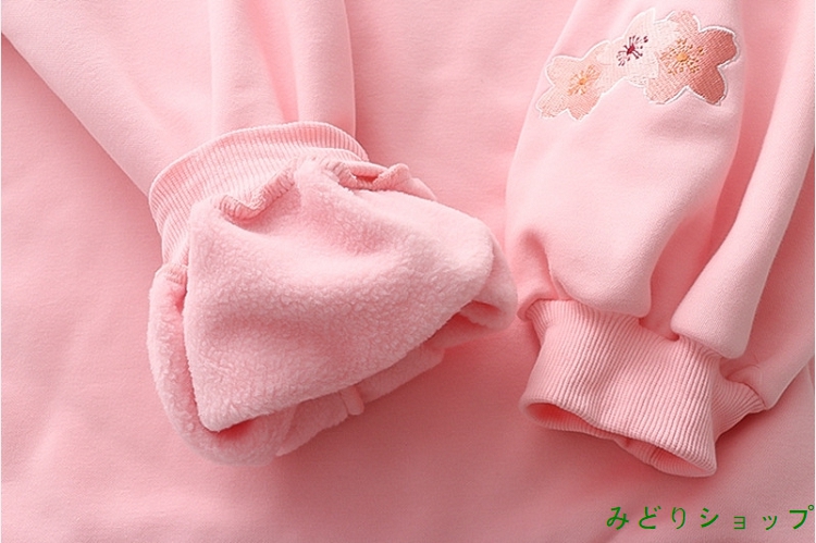 裏起毛 裏ボア さくら 桜 フリンジ 長袖 森ガール レディース 