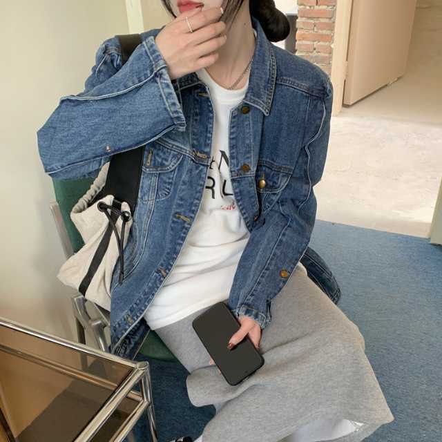 アウター デニム ジャケット デニムジャケット ジャカードデニム レディース 羽織 ミディアムジャケット 襟付き 長袖 キレセク ライトアウター 