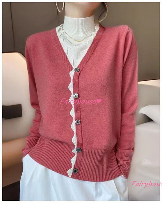 ニットトップス レディース 秋冬 40代 長袖セーター 無地ニットソー ゆったりプルオーバー 大人ニットインナー オシャレ 50代30代 ショット丈 配色ハイネック 