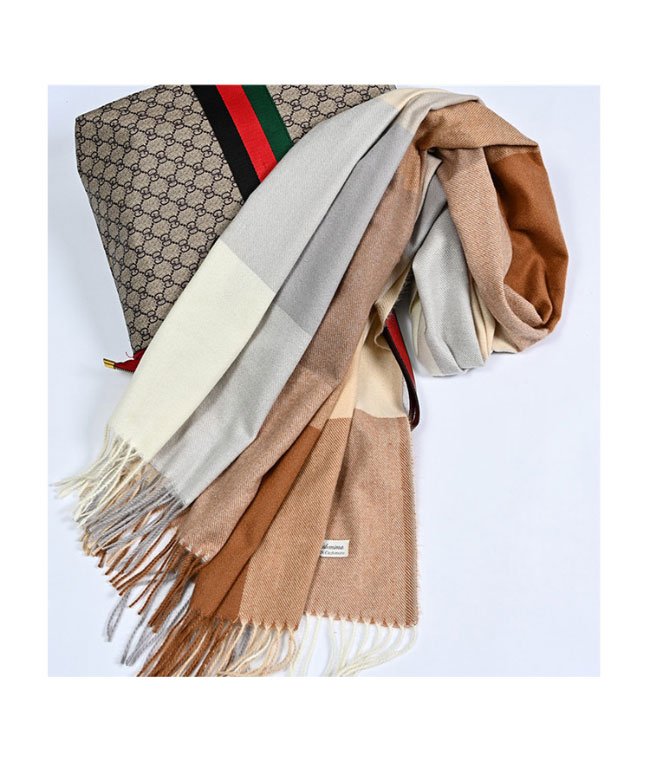 送料無料 マフラー 冬 大判 レディース ストール メンズ 肩掛け 襟巻き チェックマフラー ニットマフラー チェック柄 冬マフラー 暖かい 厚手 色切り替え 