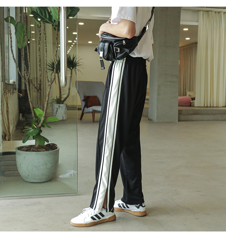 ファスナースリット ラインパンツ 韓国 ストリート HIPHOP 原宿系 K-POP ダンス レディース 衣装 