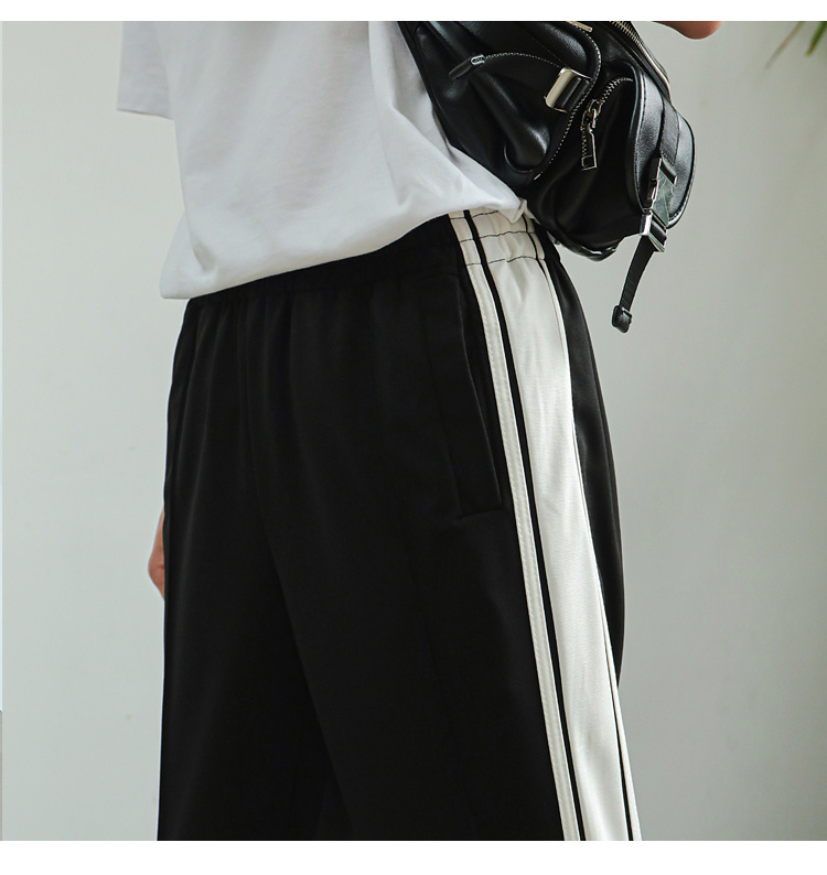 ファスナースリット ラインパンツ 韓国 ストリート HIPHOP 原宿系 K-POP ダンス レディース 衣装 