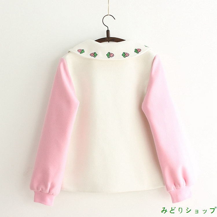 アウター コート ショート ウサギちゃん いちご 苺 レディース 森ガール 長袖 