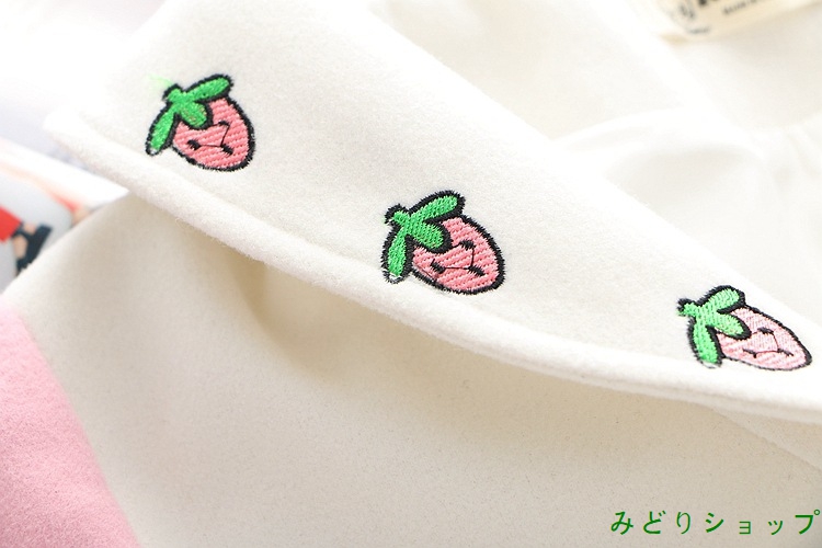 アウター コート ショート ウサギちゃん いちご 苺 レディース 森ガール 長袖 